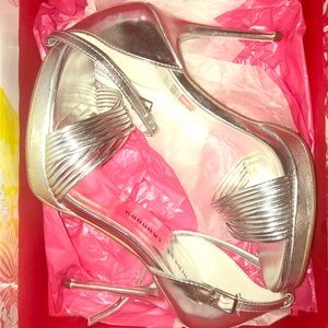 Chinese Laundry silver platform heels